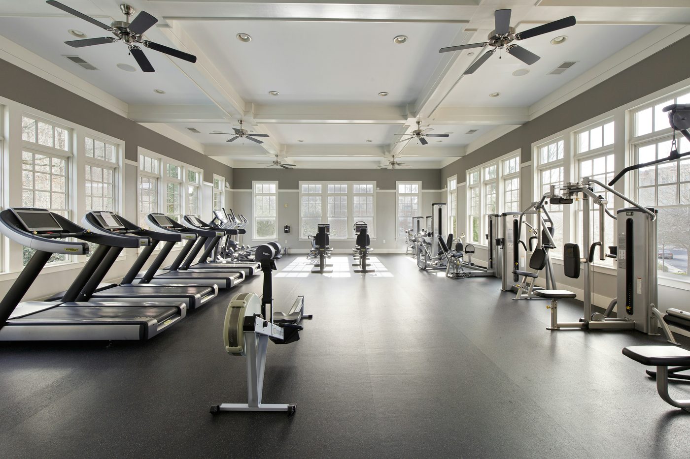 Fitness center interior