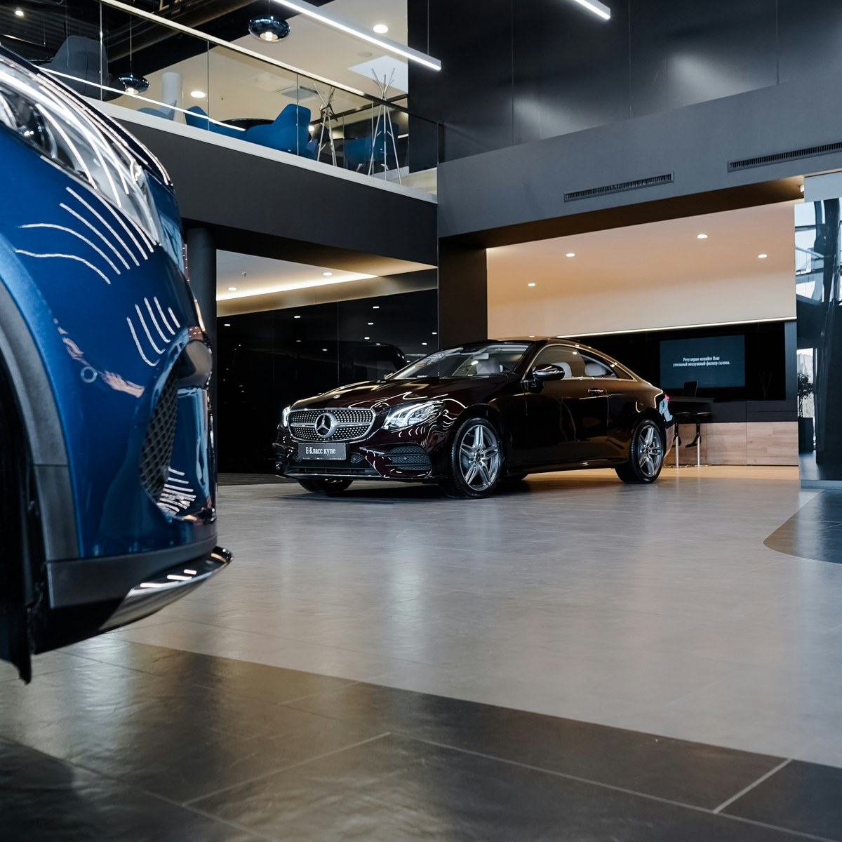 Auto dealership showroom interior