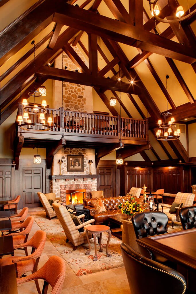 Private club lounge interior